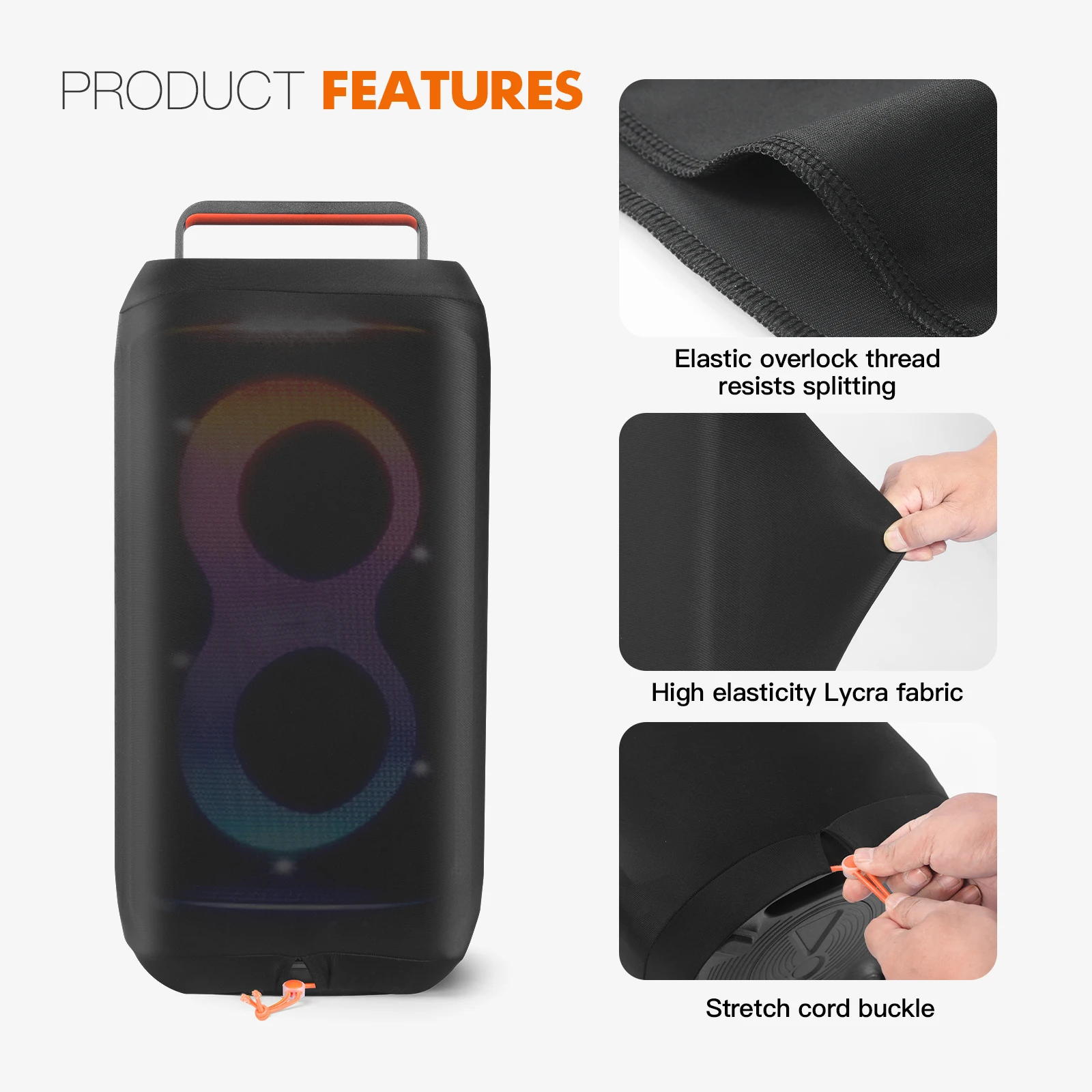 Dust Cover Protective Case for JBL Partybox 710/720/1000/120/320/310/520/Ultimates Speaker Elastic Band Speaker Case Slip Sleeve view 5
