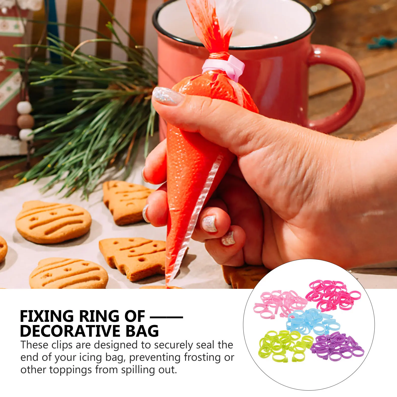 

100pcs Pastry Bag Ties Reusable Small Piping Bag Clips For Baking Decorating Icing Cupcake Cookie Cake Tools Kitchen Bar