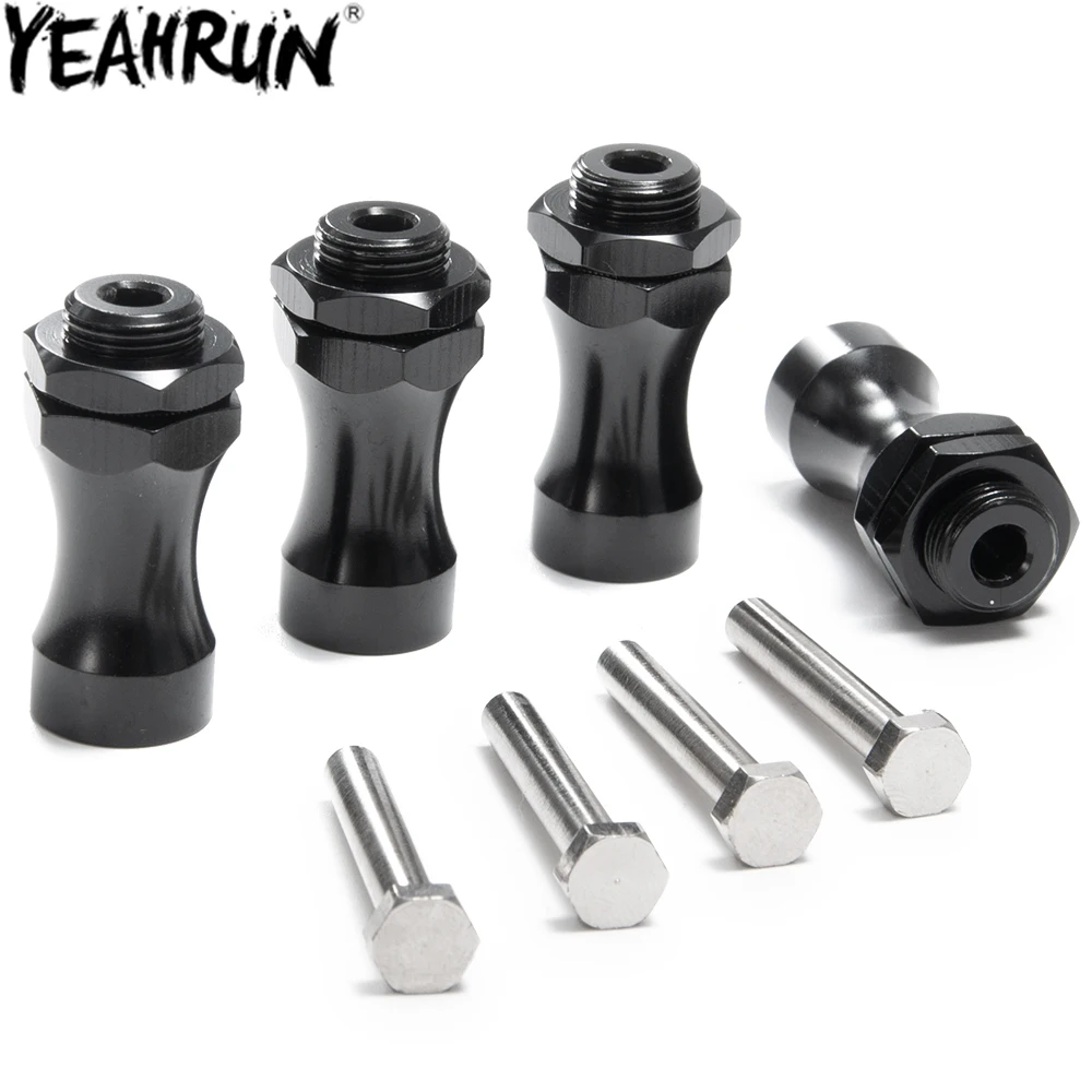 YEAHRUN 4Pcs 12mm to 17mm Wheel Hex Adapter Extension Conversion Nuts for 1/10 Car Modified 1/8 Buggy Truck Car Parts