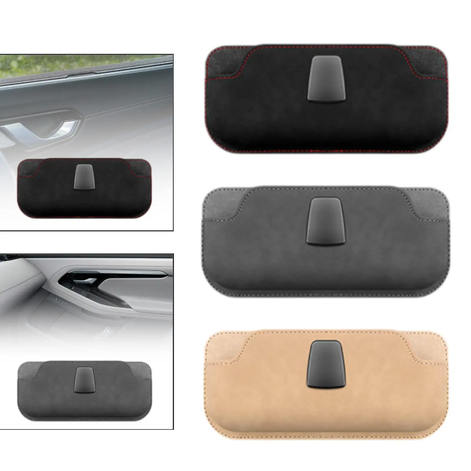 

Автомобильный держатель для солнцезащитных очков, кожаный чехол для очков, женский и мужской многофункциональный чехол