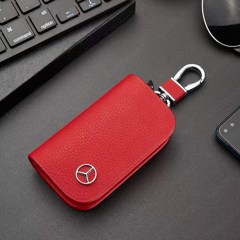 For Mercedes Benz C200 C300 W168 CLA GLA GLB GLE A B C E Class Car Key Bag Business Protective Cover Zipper Car Key Storage Bag