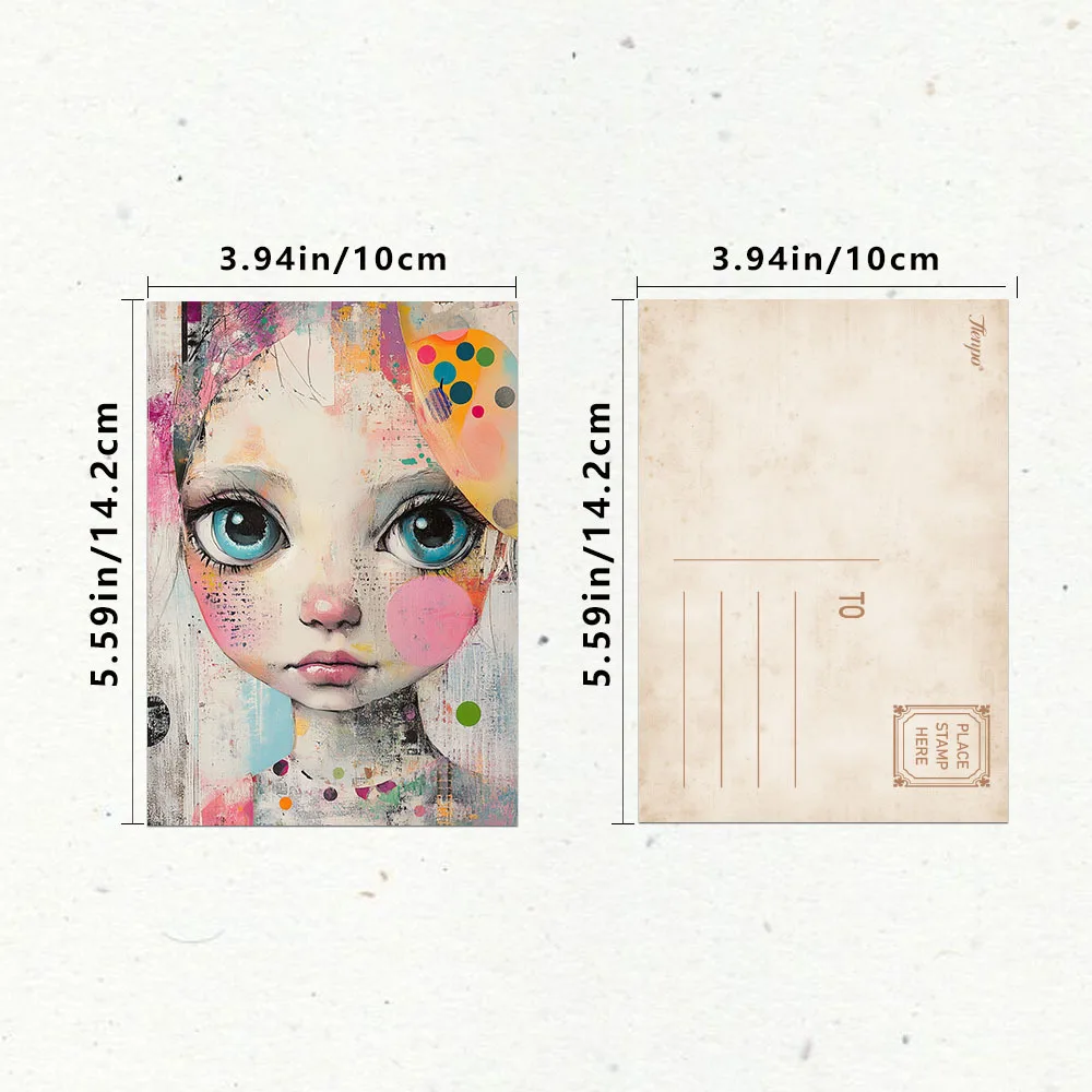 16pcs, Fun Girl Postcards, New Year Gifts, Christmas Gifts, Living Room Decoration, Bedroom Decoration, High-Quality Cardstock