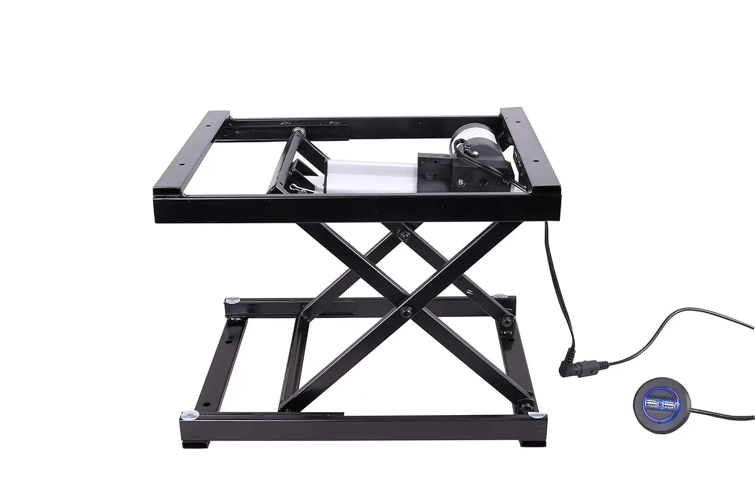

17'' Electric Manual Control Button Dining Table Coffee Table Lift,Black,110V-240V,Working Platform Computer Desk Electronic Sci