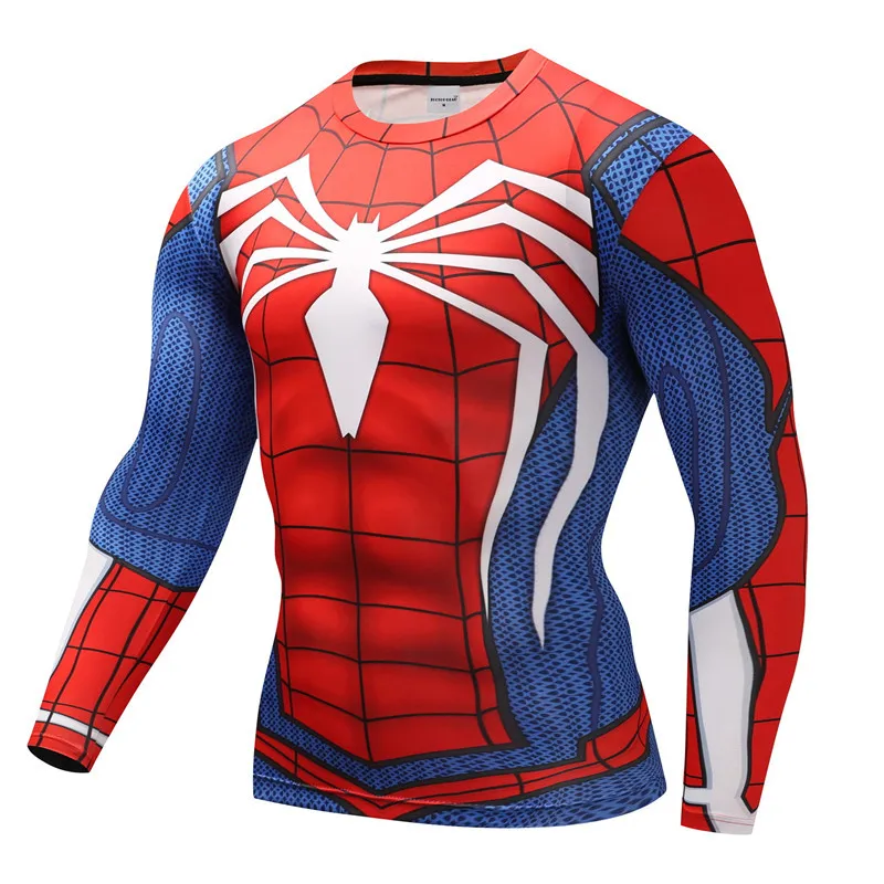 Anime 3D Printed Tshirts Men Compression Shirts Long Sleeve Tops Fitness T-shirts Slim Tights Tee Male Cosplay Costume Tights