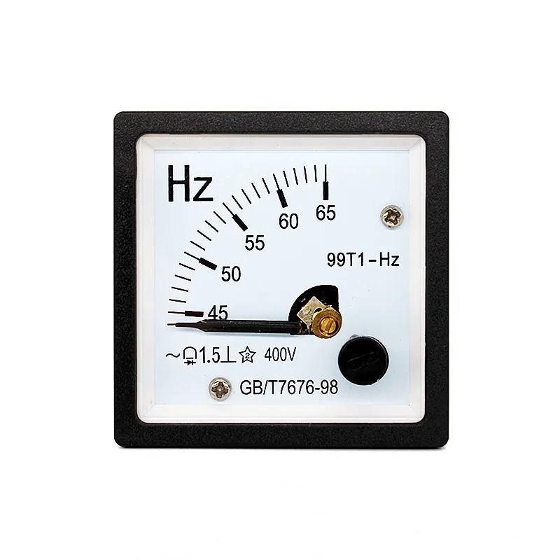 Misuratore di frequenza ca 48*48mm Hertz Meters Hz 45-65Hz Input 400V tipo puntatore Meter 99 t1