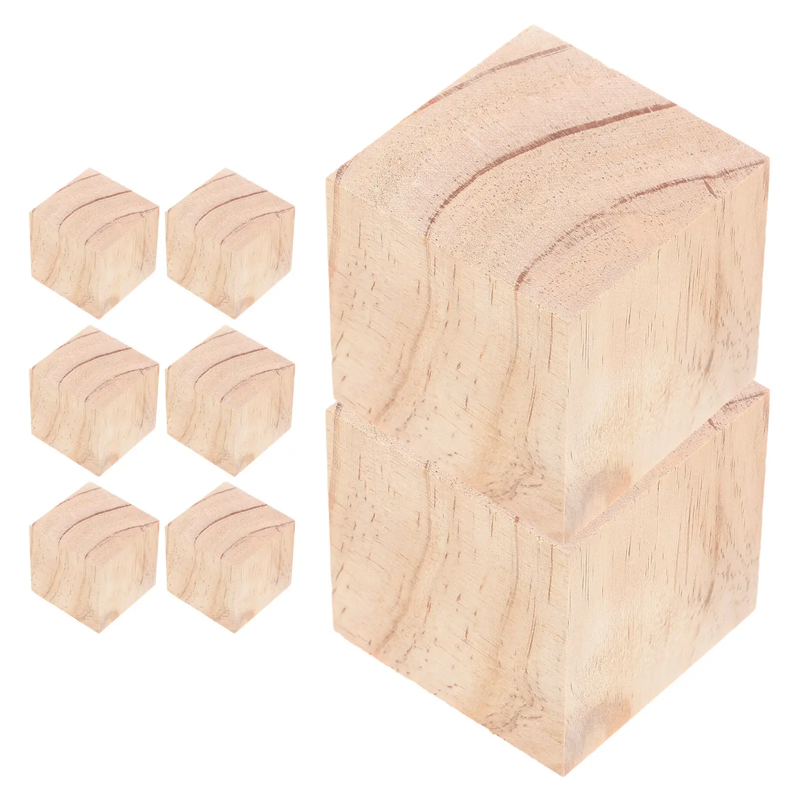 

8 шт. необработанных кубиков из натуральной сосны, 5 см, квадратные деревянные заготовки для поделок, резьбы, росписи, домашнего декора