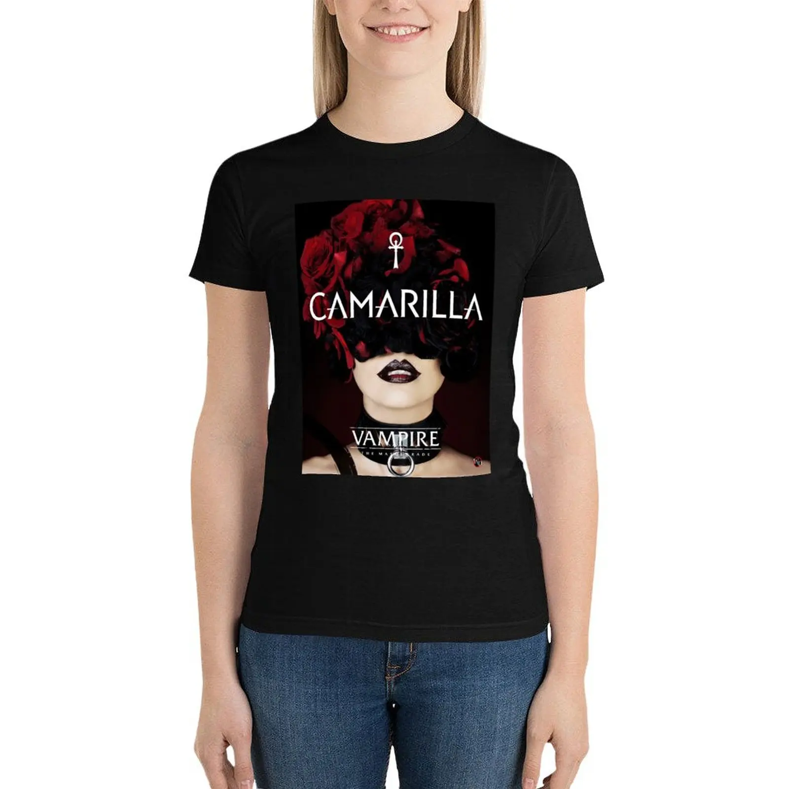 Vampire The Masquerade Bloodlines Camarilla T-Shirt lady clothes Female clothing t shirts for Women graphic