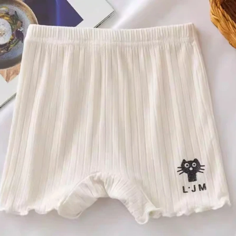 2026 Arrival Kids Girls Lovely Cat Design Safety Shorts Four Colors Fashion Cute Style Soft Breathable High Elastic Comfortable