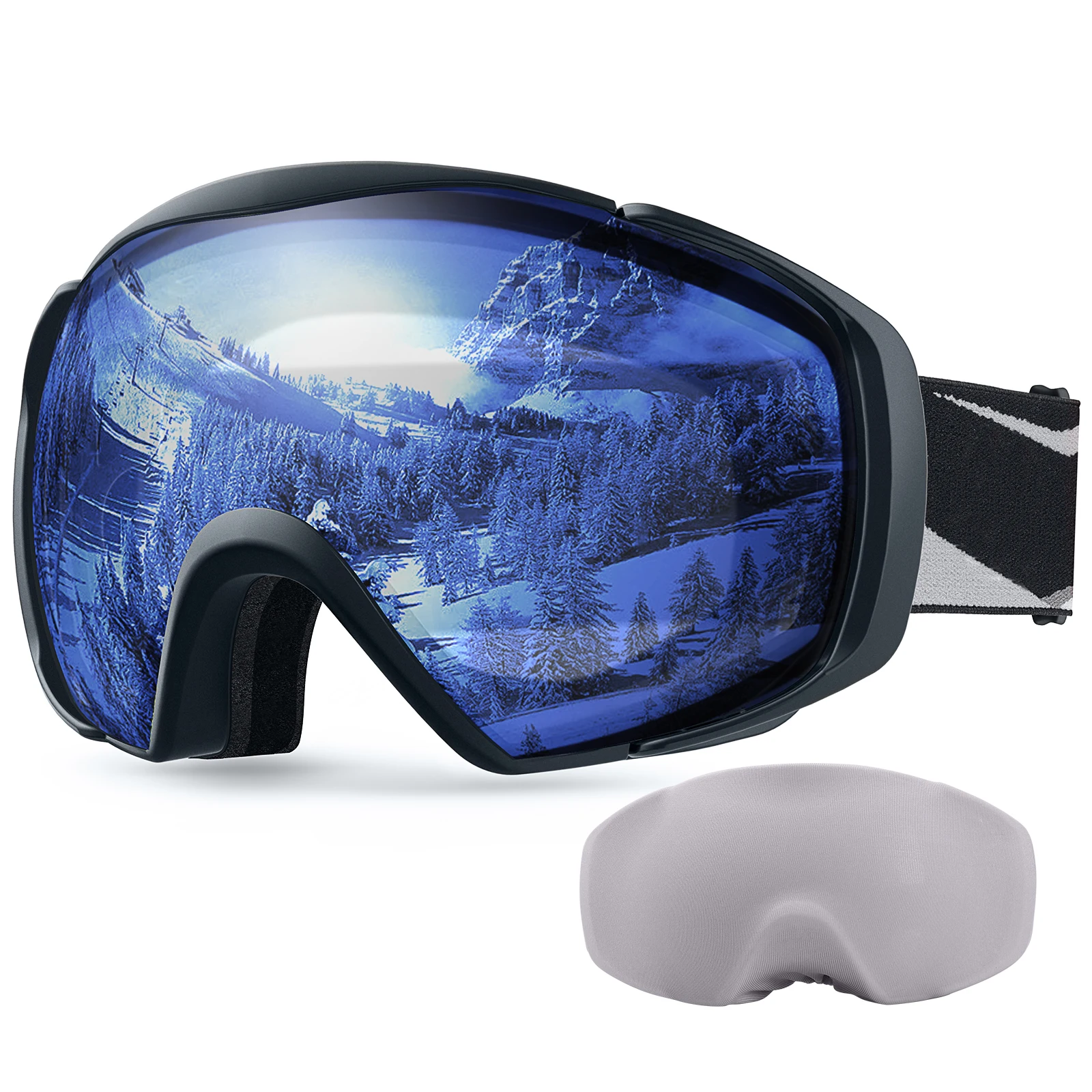 

Outdoor Master Ski Goggles with Covered Snowboard Ski Goggles OTG Anti-Fog, Suitable for Snowboarding, Skating and Mountain