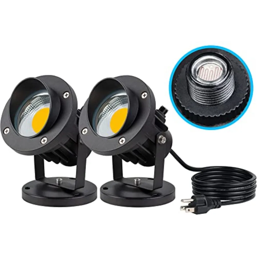 

20W Spot Lights Outdoor with Photocell Sensor Dusk to Dawn LED Landscape Spotlights Waterproof 120V 2000LM 3000K Landscape Ligh