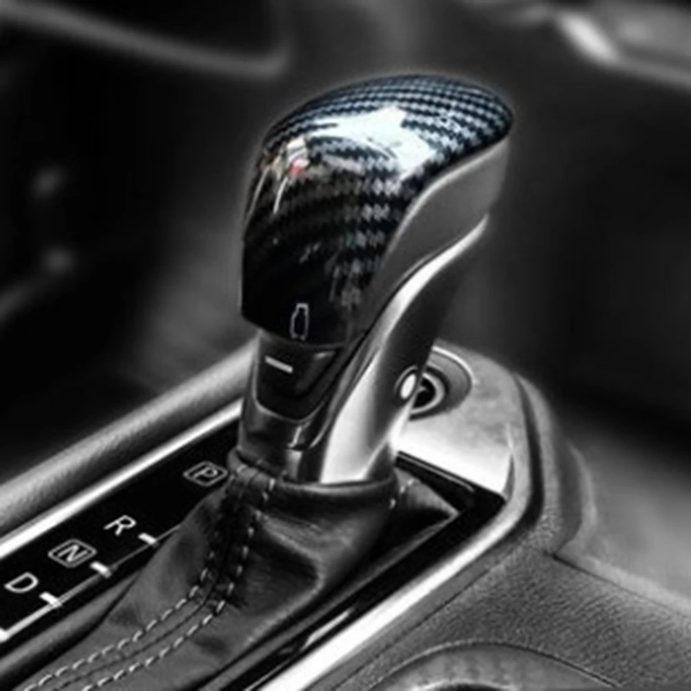 Gear Shift Knob Cover Trim Vehicles Fast Interior Look Modern Reliable Unique Precision Carbon Fiber Convenient
