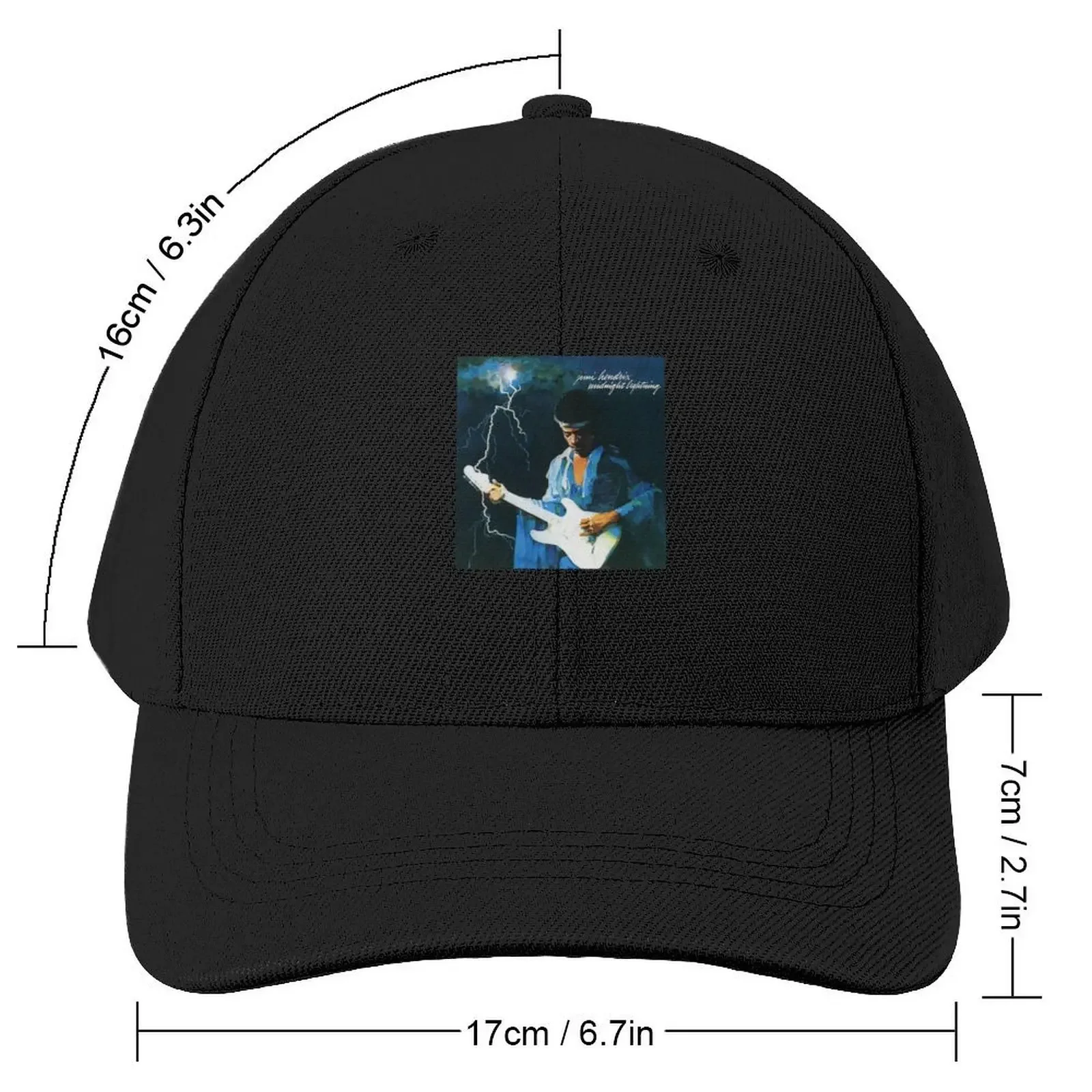 Jímí Héndrix Midnight Lightning Album Cover Baseball Cap Hood black Bobble Hat Brand Man cap Girl'S Hats Men's