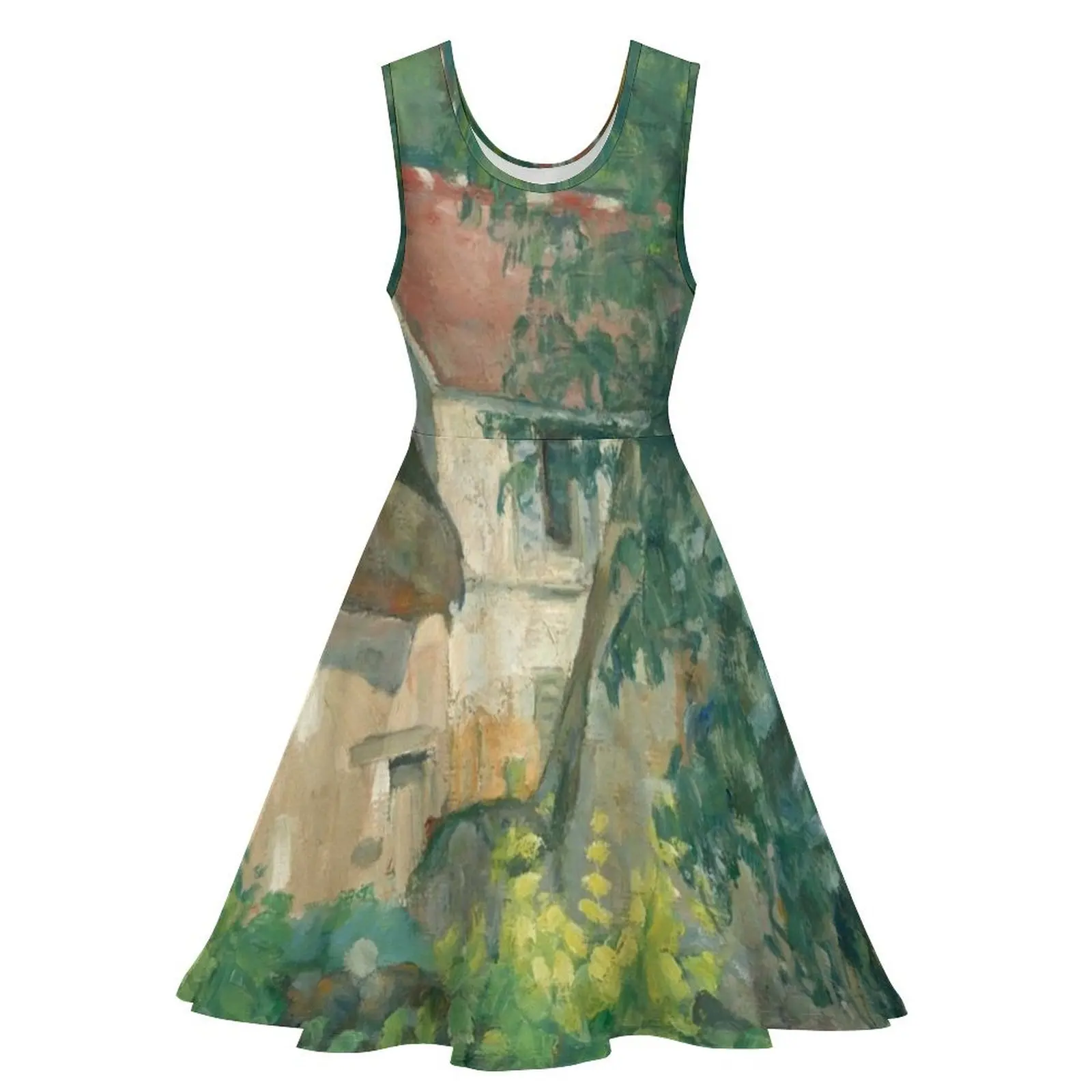 Paul Cézanne, House of Père Lacroix, 1873 Painting Sleeveless Dress womens dress women