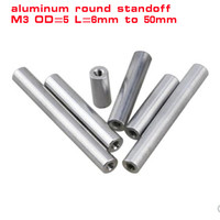 5/10pcs aluminum spacer M3 Round Aluminum Standoff rods For RC Multirotors length 5mm to 100mm