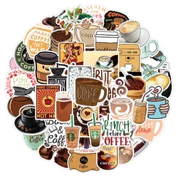 10/30/50PCS Retro Cartoon Coffee Drinks Stickers DIY Diary Phone Laptop bagagli Skateboard Graffiti decalcomanie divertimento per giocattoli per bambini regalo