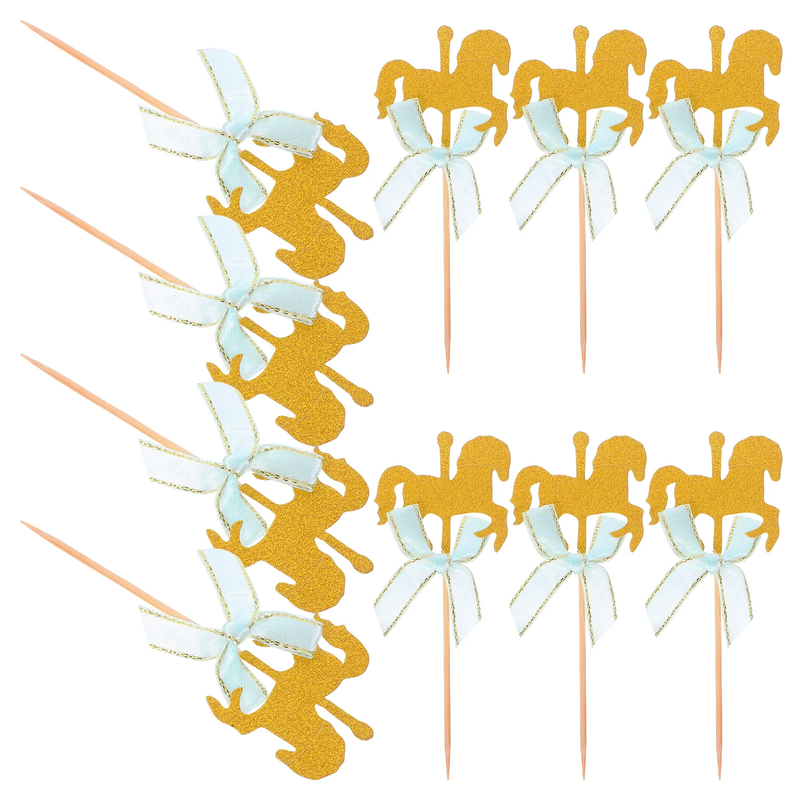 

20pcs Carousel Shape Cake Pops Picks Cute Dessert Toppers For Birthday Halloween Party Cupcake Fruit Skewers Decor Cake