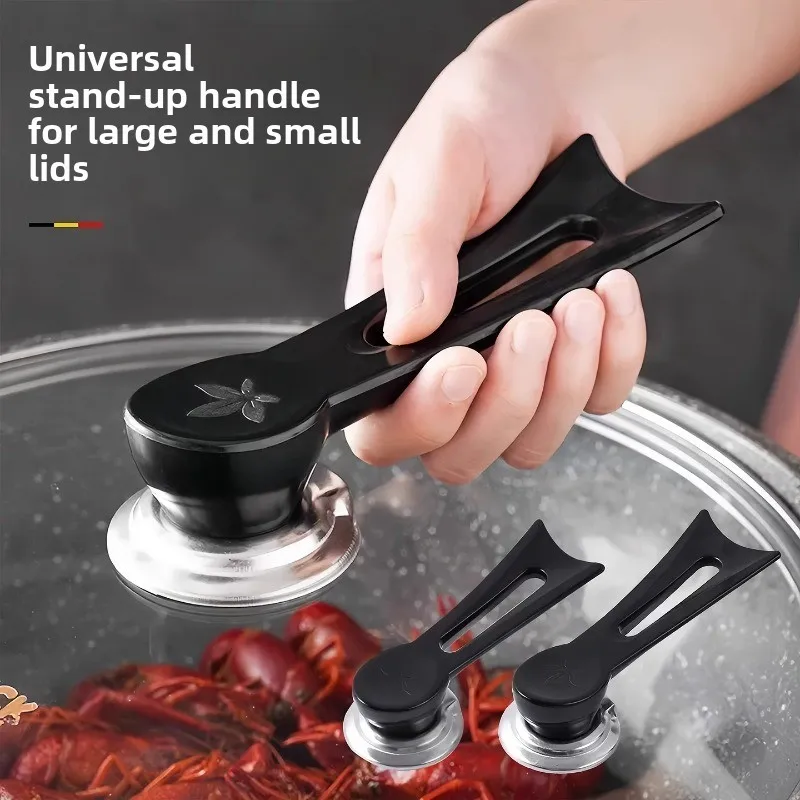 Universal Pot Lid Handle Stand Up Holder Space Saving Kitchen Lid Rack Drip Free Design for Home Cooking Pan Cover Organizer
