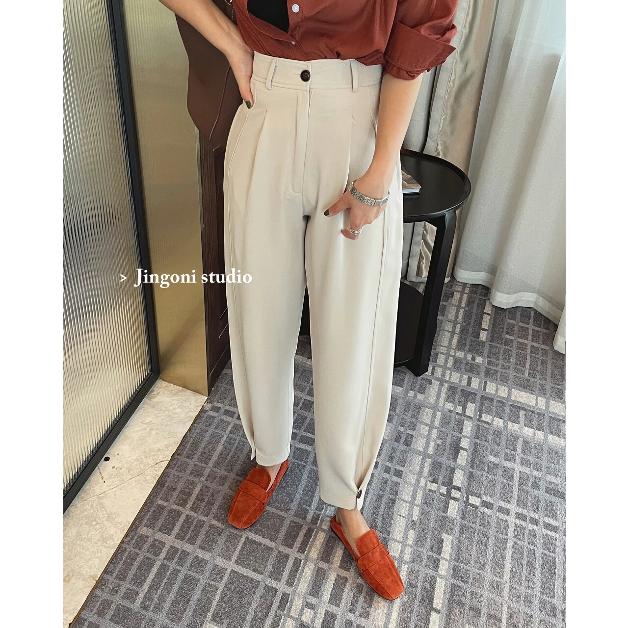 Y2k Pant Women Harem Trousers Wide Leg Streetwear Suit High Waist Korean Fashion 2023 Chic Summer Spring Vintage Ninth Plus Size