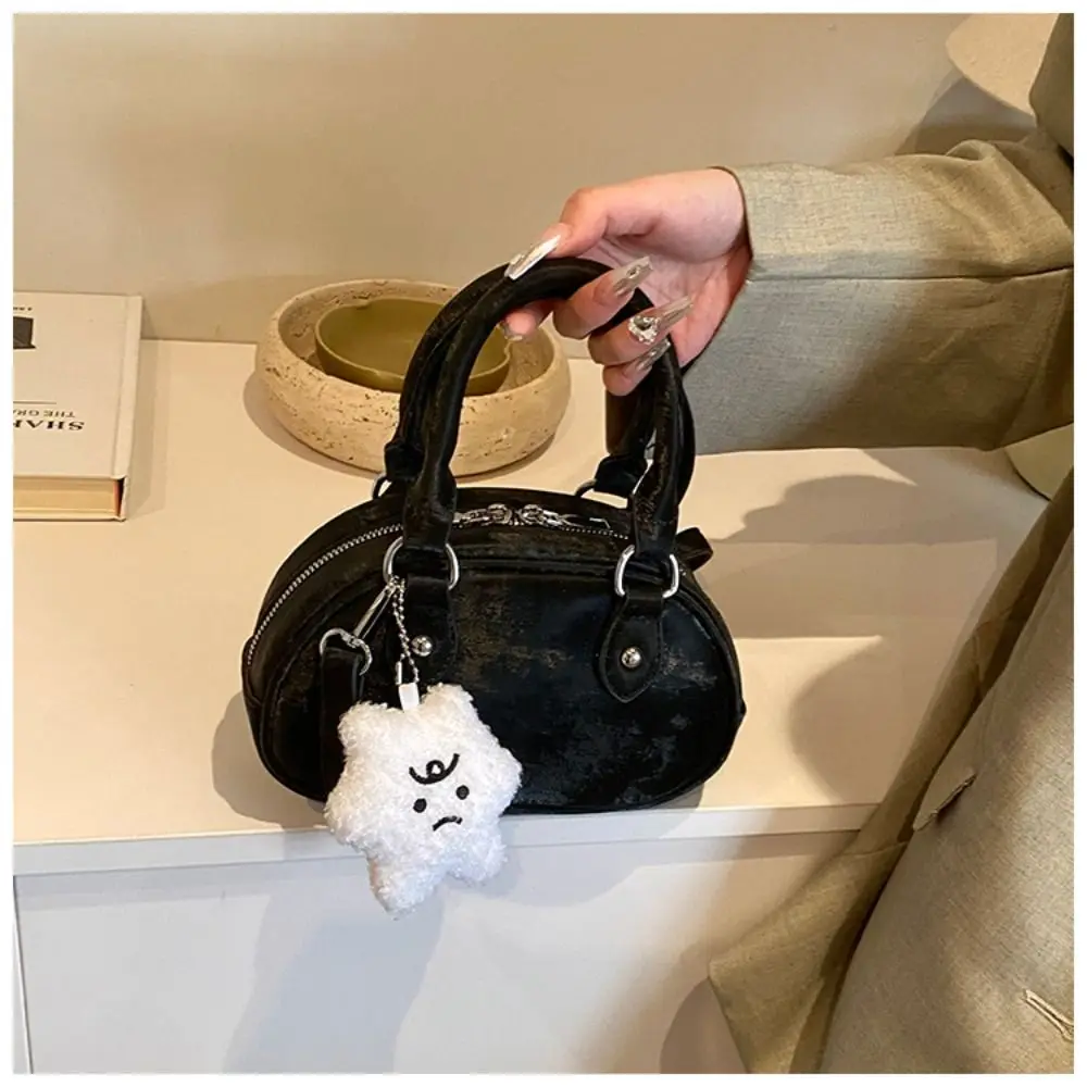 Purses Crossbody Bag Casual Pu Large Shoulder Bag with Belt with Pendant Messenger Bag Girl