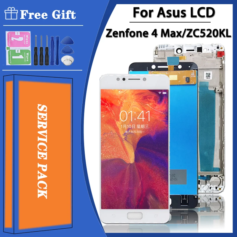 

5.2" Original ZC520KL Display For Asus Zenfone 4 Max ZC520KL LCD X00HD Display Touch Screen Digitizer Assembly Frame Replacement