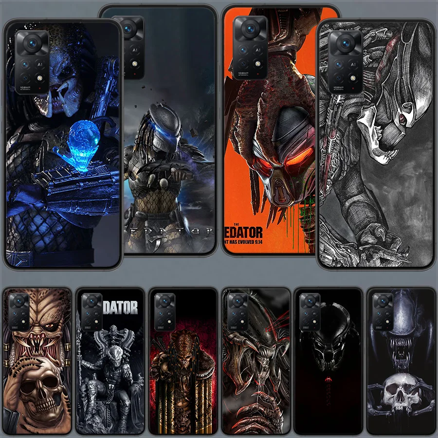 Alien Predator Phone Case For Redmi Note 13 5G Plus Capa 12 12C 10A 10C 10 9A 9C 9T 9 8A 8 K70 K60 Pro Xiaomi A2 Lite 7A 7 6A 6