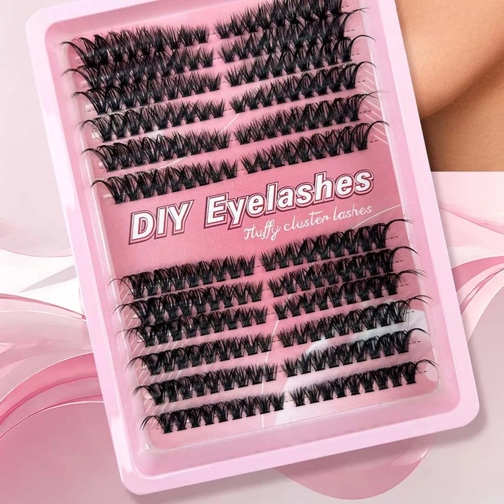 

Eyelashes Extensions L Curl False Eyelashes Segmented Oblique Winged Individual Cluster Eyelashes Natural Long Lasting