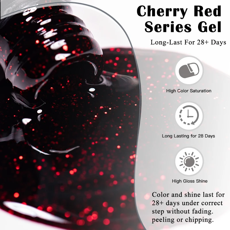 6/12 قطعة الأحمر بريق هلام مسمار مجموعة طلاء الأظافر النبيذ الأحمر القط المغناطيس هلام شبه دائم نقع قبالة UV هلام الورنيش مانيكير مستلزمات الأظافر #5