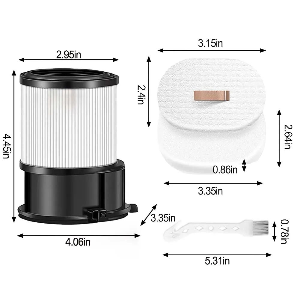 

As Shown Roller Brush Set Compatible Vacuum Cleaner Parts HEPA Filter Kit Compatible Models Cost-Efficient Maintenance