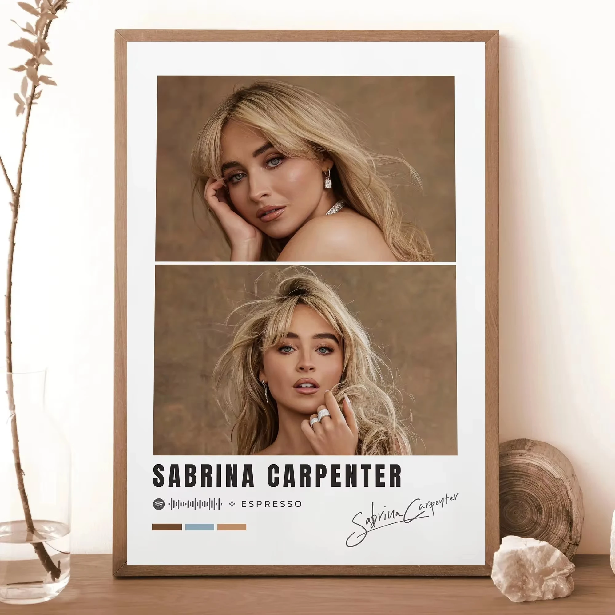 Modern Fashion Singer Sabrina Carpenter portrait Poster Canvas Paintings Wall Art Pictures Bedroom Club Home Decor