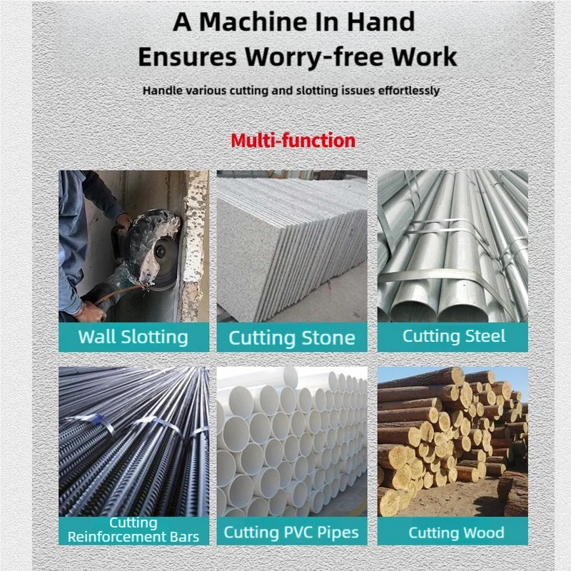 BODA 3500W Scanalatore per muro senza spazzole, Taglio senza polvere d'acqua, Sega per calcestruzzo Profondità di scanalatura 0-130mm, Regolabile, Multifunzione, Metallo, Legno