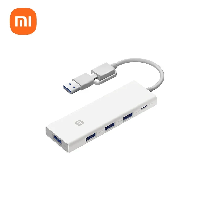 original new Xiaomi four-in-one double-head splitter Type-C USB-A plug high-speed transmission docking station charger