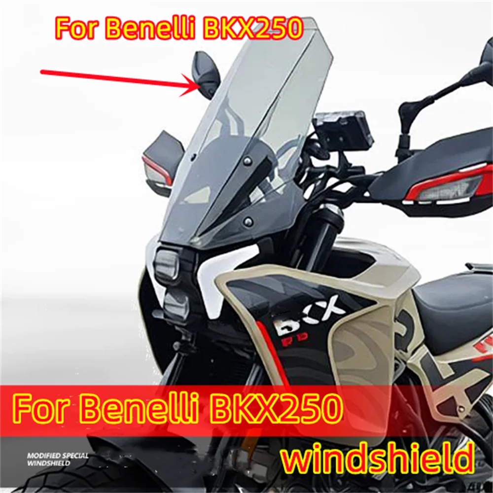Parabrezza Pieghevole Modificato a Linea Retta, Accessori Competitivi Trasparenti per Parabrezza Benelli BKX250 BENELLI BKX 250