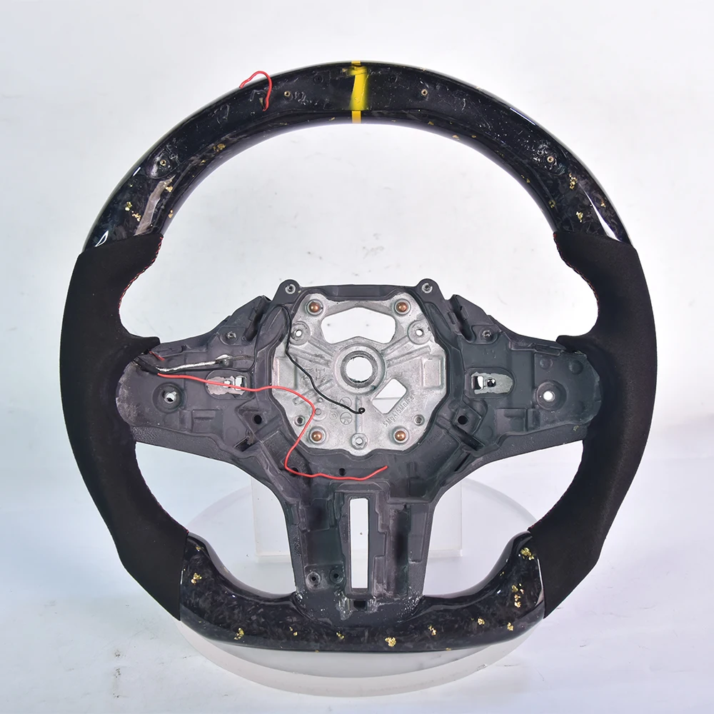 

Forged Carbon Fiber And Suede Steering Wheel With LED, For BMW G20 G28 G30 G38