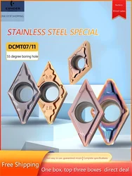 DCMT070202 070204 070208 11T302 11T304 11T308 DF HMP MM TM MP MV Turning Tool Carbide Insert for stainless steel CNC Lathe Blade