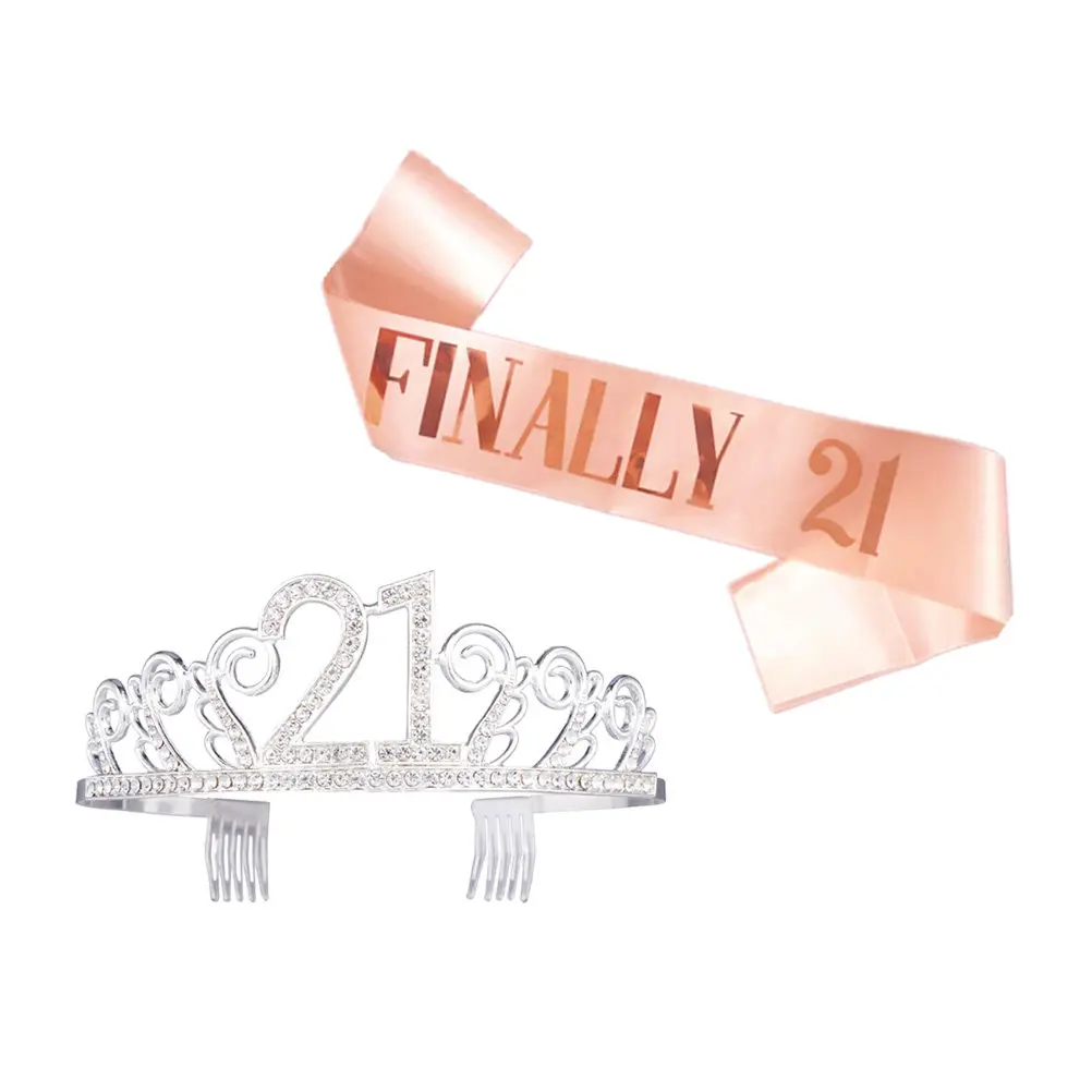 

Набор: расческа-корона и лента на день рождения из высококачественной ткани – веселый декоративный аксессуар для девочек, для тематических праздников и вечеринок с кристаллами