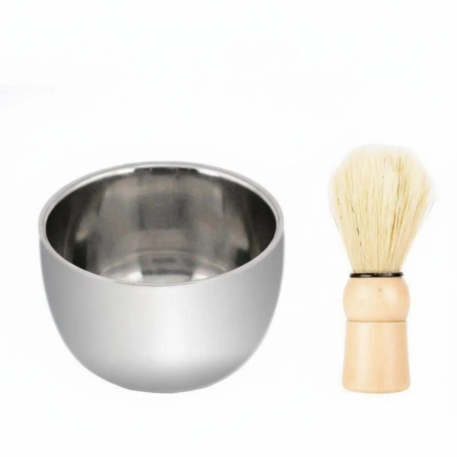 Metal Shaving Foam Bowl for Men Shaving Soap Dish Wide Opening for Quick Lather Home Facial Grooming