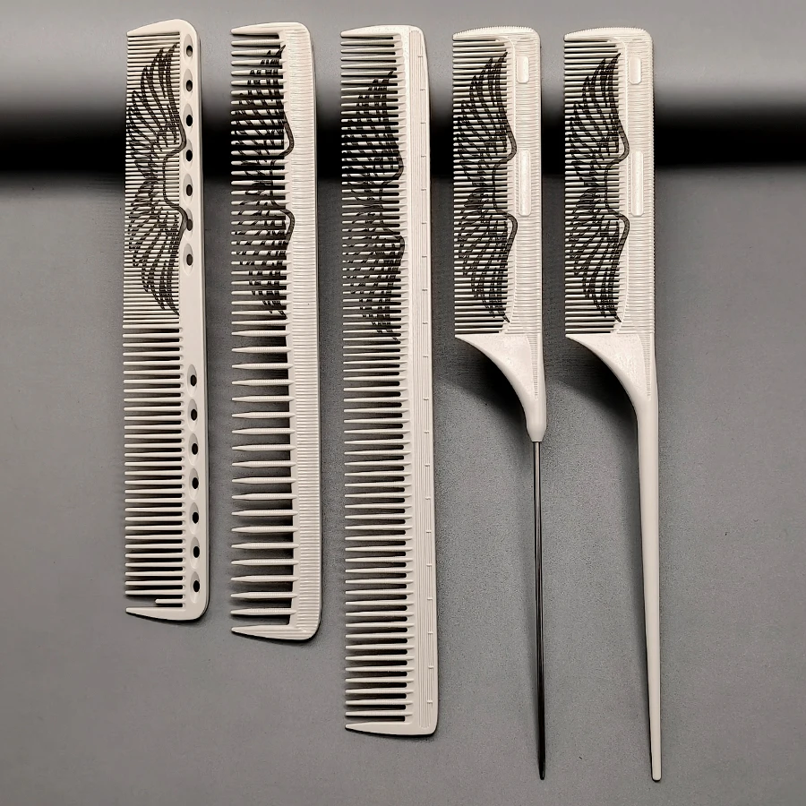 

5Pcs Hairdressing Combs, Professional Hair Cutting Combs for Salon Stylists, Cutting Comb Set, Tail Comb, Women's Hair Comb, Men's Hair Comb, Styling Comb, Hairdressing Tools, Essential Comb for Home Use, Durable and Easy to Use