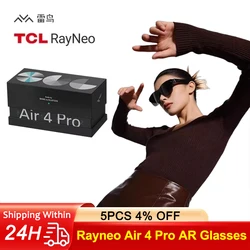 TCL Rayneo Air 4 Pro AR Glasses 4K Video, HDR10, 135 inch Virtual Screen, Head-Mounted XR Support, Bluetooth/DP-Compatible