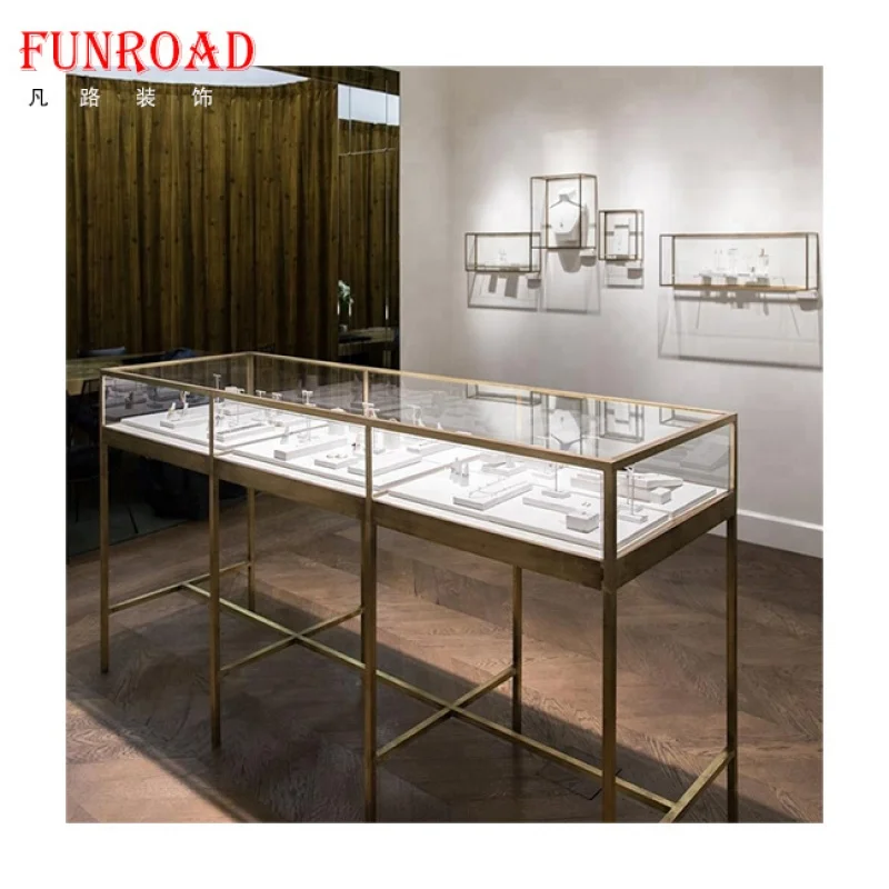 custom.Luxury Custom Jewelry Display Cabinet For Retail Store Factory Supplier