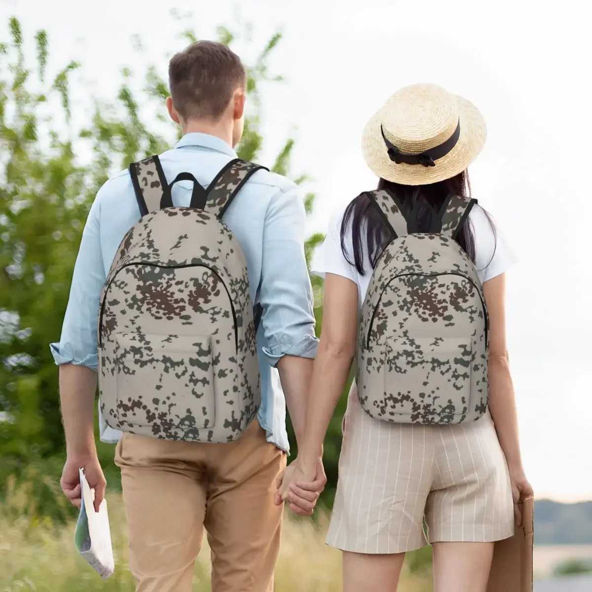 Tropentarn-mochila moderna de camuflaje para hombre y mujer, bolso de hombro para ordenador portátil y de negocios, para exteriores, escuela secundaria