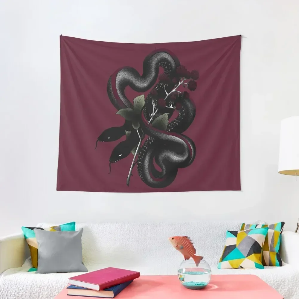 

Two Headed Snake Tattoo Style Tapestry Home Decor Aesthetic Decoration Bedroom Home Decorating Tapestry