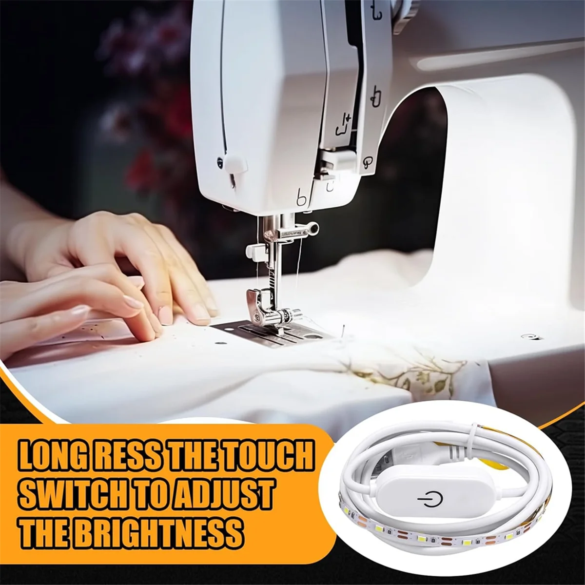 2025+ 6 Pack Sewing Machine Light Strip with Touch Dimmer, 11.8 Inch Sewing Machine Lights LED Strip with 108 LEDs