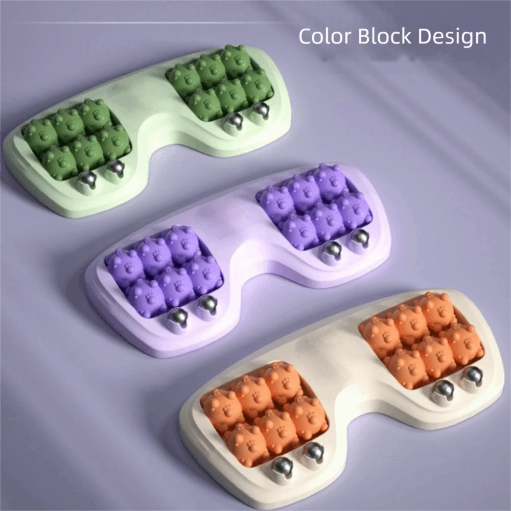 

Tri-Color Foot Massager Roller Four Row Rubbing Motion Magnetic Bead Roller Magnetic Beads Multi-Purpose Rubbing Foot Massager