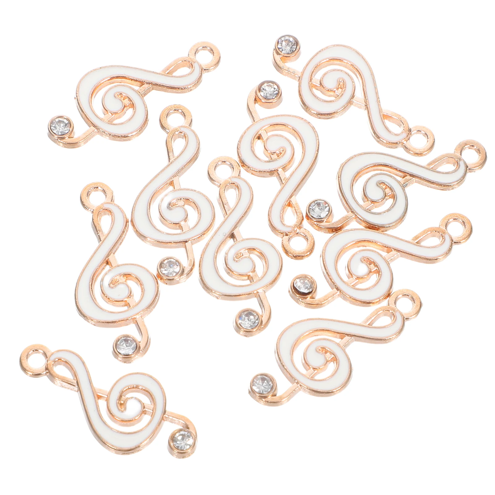 

10 Pcs Musical Note Pendant Charm Metal Bracelet Making Charms Notes for Bracelets Symbols