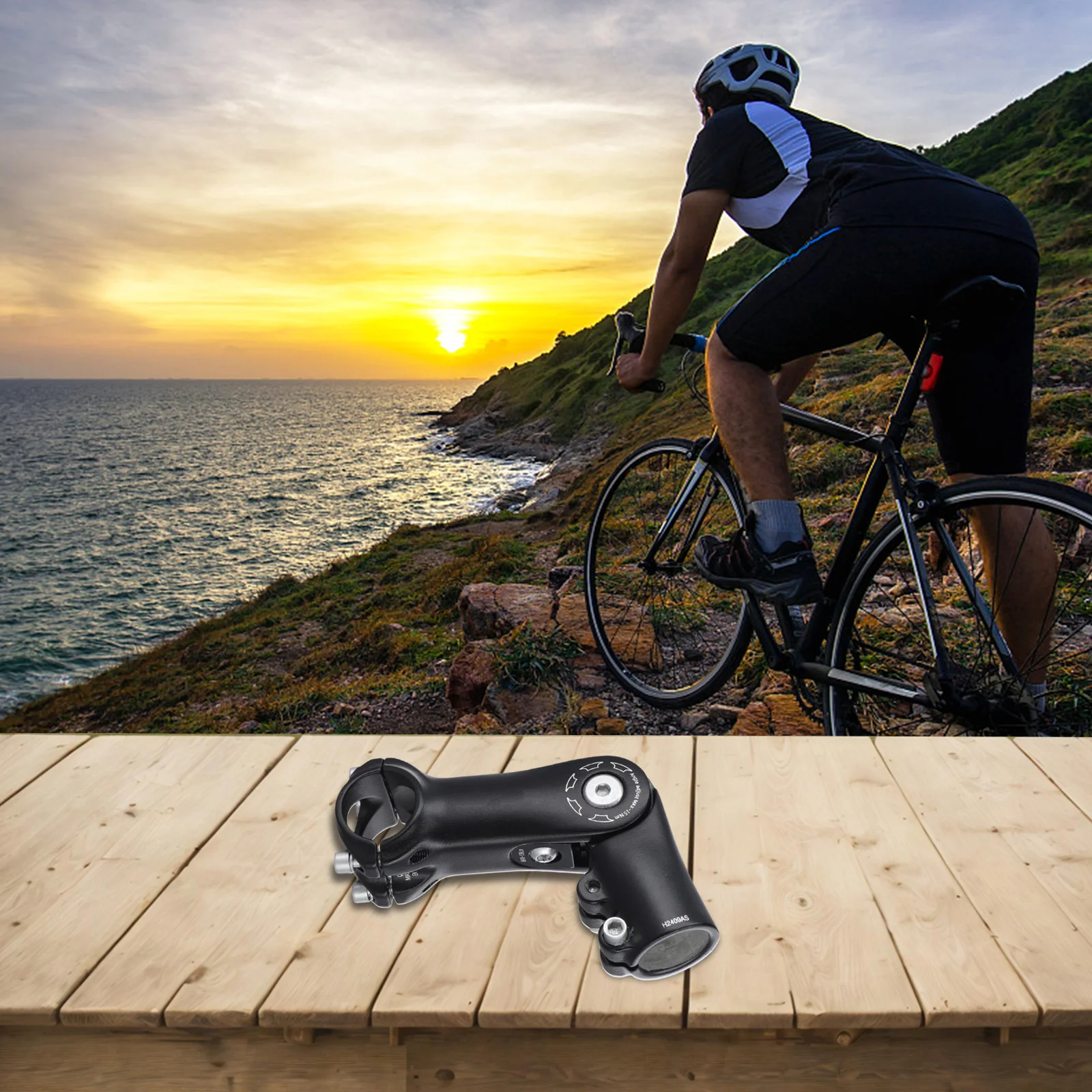 

Innovative Design Bicycle Stem Compatible with Standard Size Forks Offering Customizable Angles from Flat to Upright