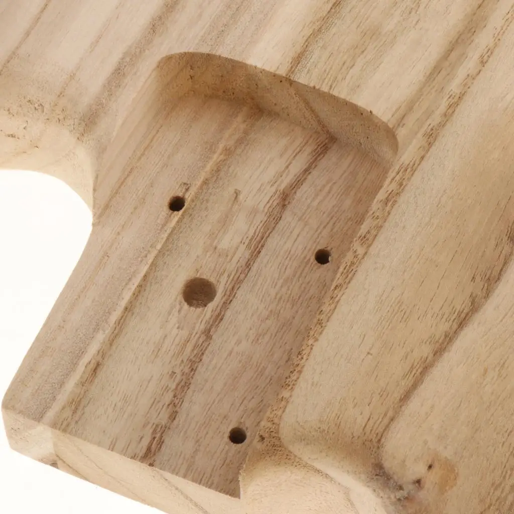 Bass Guitar Body Unfinished Maple Wood Predrilled Accessory DIY Body for Jazz Bass Learners and Guitar Repair