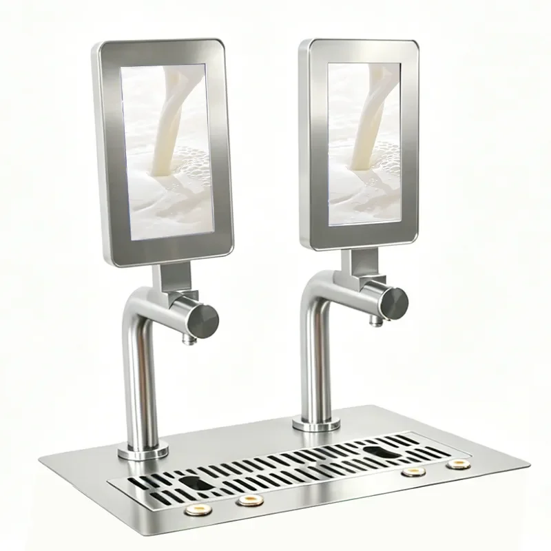 Automatic Cold Milk Frother Machine Smart Self Service Coffee Dispenser for Bar Counter Commercial Use Electric Foam Maker