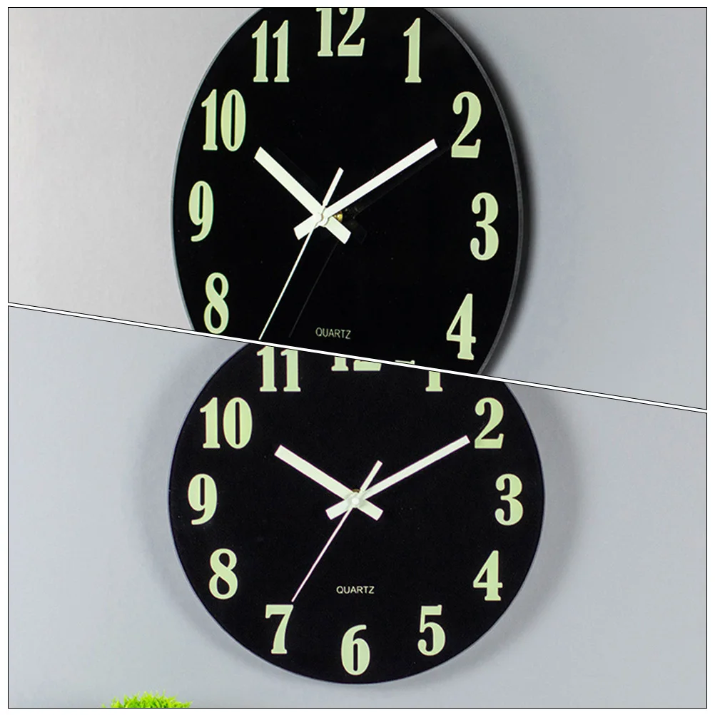 

Glow in The Dark Silent Wall Clock Large Numbers Modern Home Decor Dining Room Bedroom Kitchen Clock Wall Decor