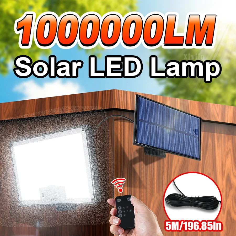 

2025 LED Solar Outdoor Lights 3 Lighting Modes Wireless Solar Motion Sensor Waterproof Wall Lamp Solar Powered Garden Fence Yard