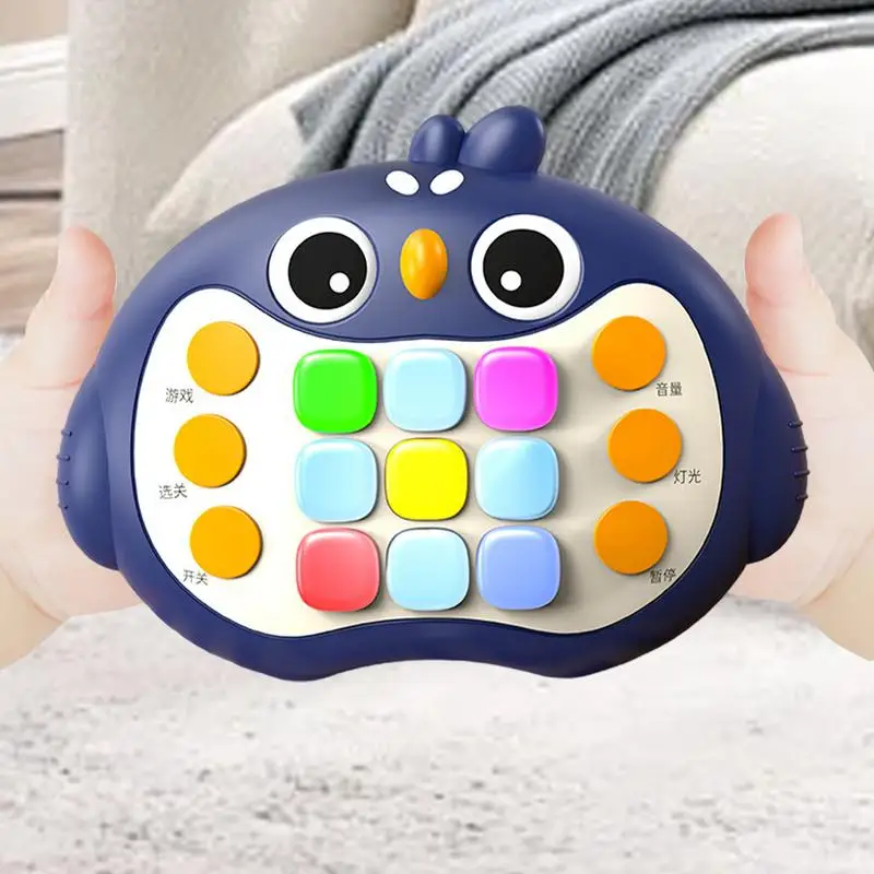 Jogo de empurrar rápido portátil console de empurrar rápido jogo brinquedos sensoriais fidget console de jogo de impulso rápido jogos educativos com luz e